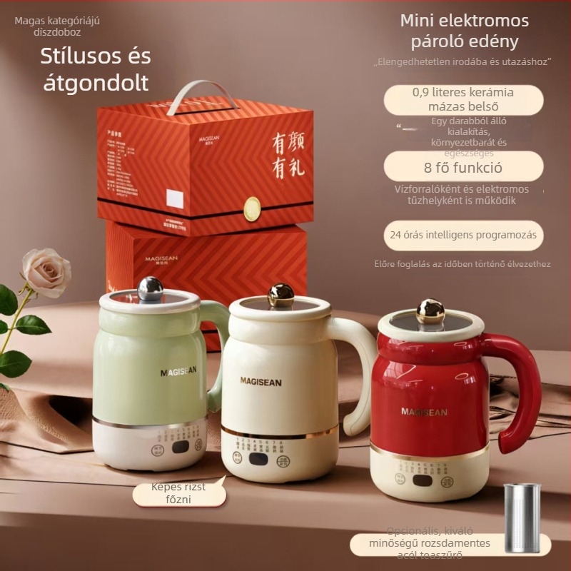 Személyre szabott mindent egyben termosztátos elektromos melegítő pohár főzéshez és forraláshoz, teljesen automata kettős használat, kapacitás ≤1 L, 500 W