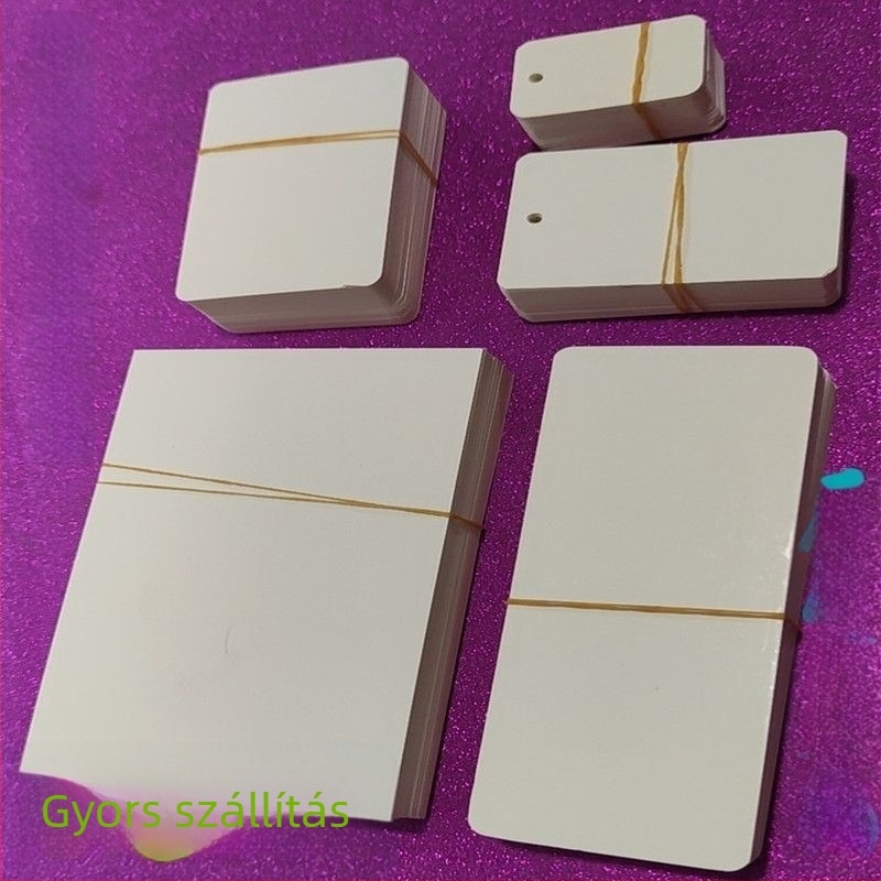 DIY angol szavas üdvözlőlapok és Pinyin olvasókártyák gyerekeknek, fehér kemény karton