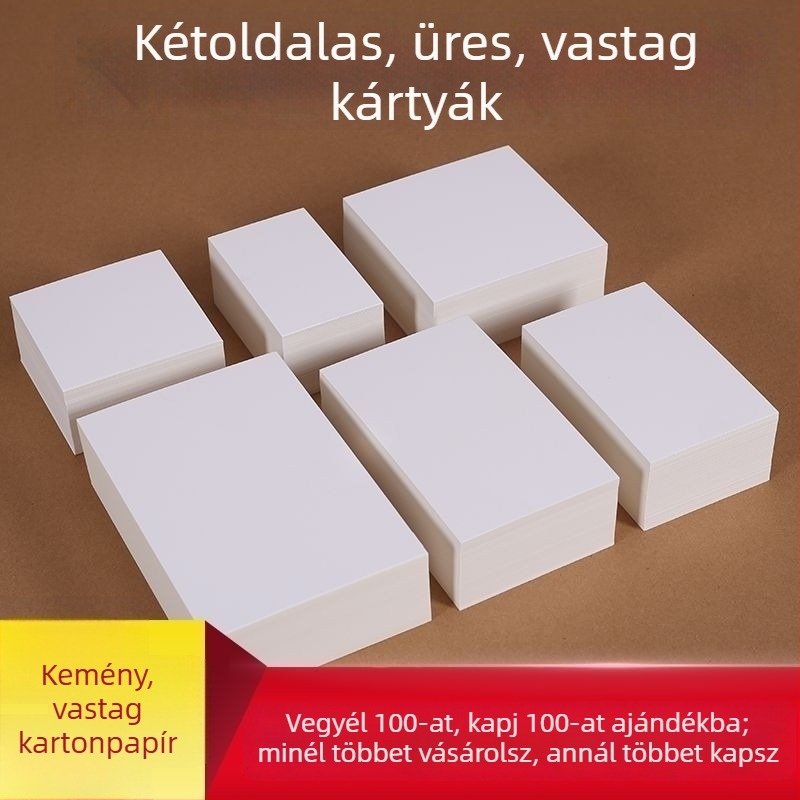 DIY angol szavas üdvözlőlapok és Pinyin olvasókártyák gyerekeknek, fehér kemény karton