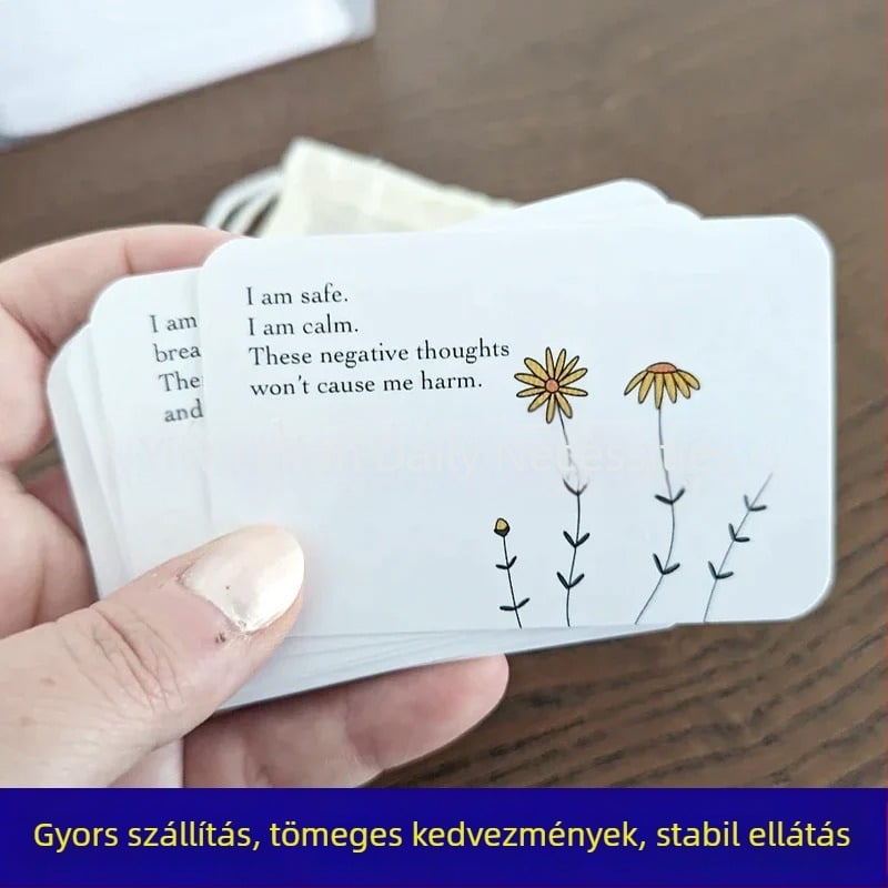 Szorongásoldó megerősítő kártyák csomagja – zsebkönyv versgyűjtemény