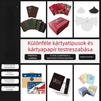 Határokon átívelő kártyanyomtatáshoz testreszabott angol és orosz nyelvű kártyák, társasjátékokhoz és partijátékokhoz