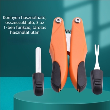 Kutyák és macskák körömvágó olló, hordozható, összecsukható, rozsdamentes acélból, multifunkcionális otthoni ápolási eszköz