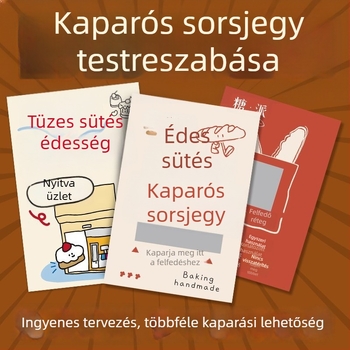 Kaparós kártya nyomtatás süteményes üzletek számára — személyre szabott desszert-kártyák