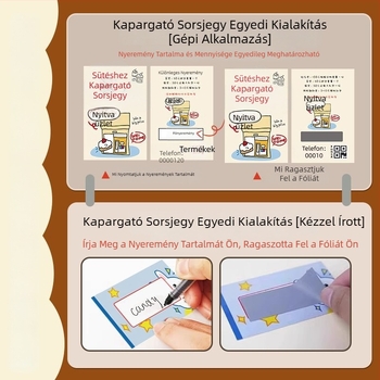 Kaparós kártya nyomtatás süteményes üzletek számára — személyre szabott desszert-kártyák