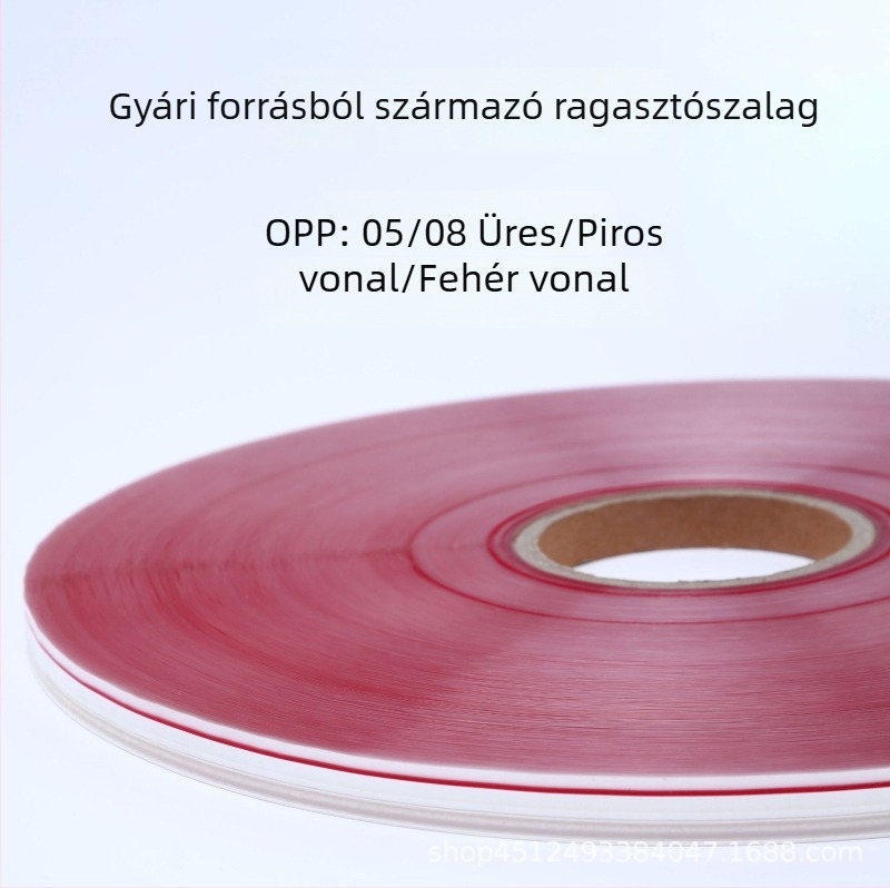 OPP zárószalag PE műanyag zacskókhoz – kétoldalas ragasztószalag, nagy viszkozitású a lezáráshoz