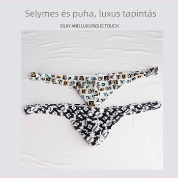 Ice Silk férfi tangabugyi – alacsony derék, lélegző, testformáló, nylon