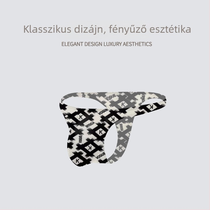 Ice Silk férfi tangabugyi – alacsony derék, lélegző, testformáló, nylon