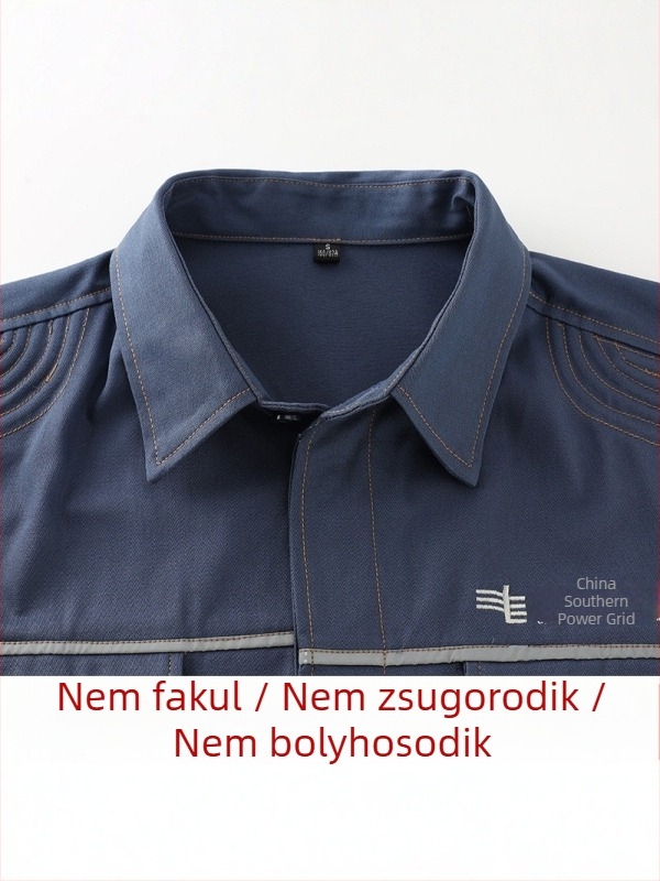 Villanyszerelő munkaruha készlet: kopásálló pamutból készült ruházat hegesztéshez, tartós, tavasz–őszre