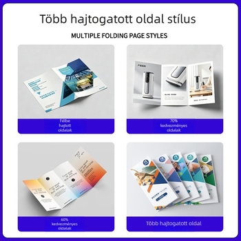 Személyre szabott termékinstrukciók és három- és négylapos brosúrák nyomtatása