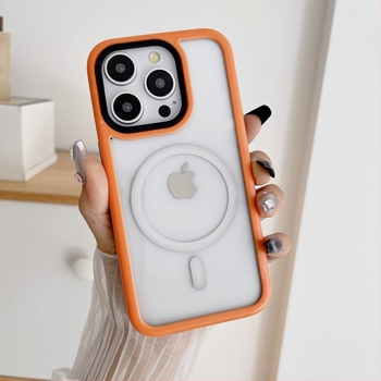 Két az egyben mágneses átlátszó védőtok iPhone 17 Pro Max és iPhone 16 számára, színblokkoló dizájn
