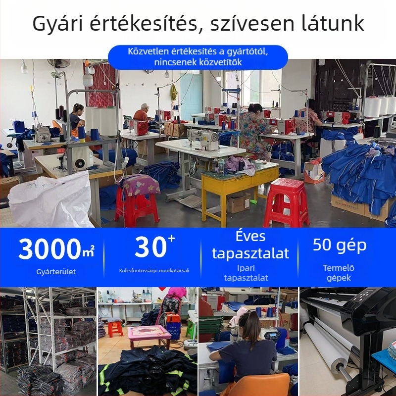 Tavasz–Ősz hosszú ujjú munkaruha szett férfiaknak, tűzálló védőruha gyárnak, műhelynek és autójavításra