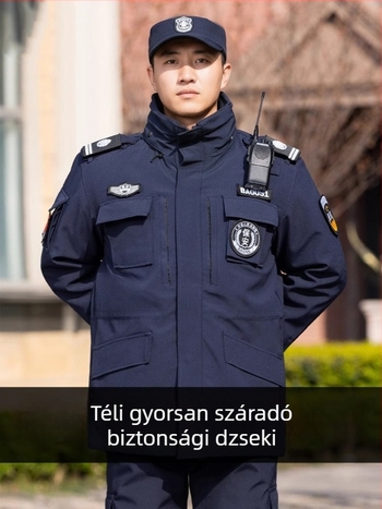 Férfi téli munkaruházat pamutbetétes kabát, kétszintes biztonsági együttes, kopásálló munkaruha