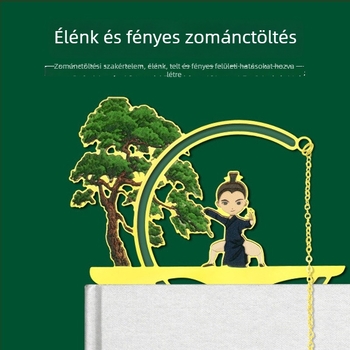 Kreatív fémből készült könyvjelző, világító Tai Chi kivágott mintával, ősi stílusban, diákoknak és tanároknak, ballagási ajándék
