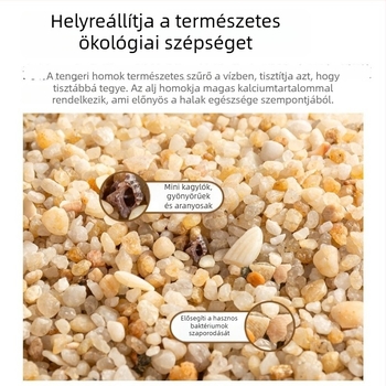 Természetes tengeri homok akváriumhoz, aljzat vízi növényekhez, teknősök és rákok számára