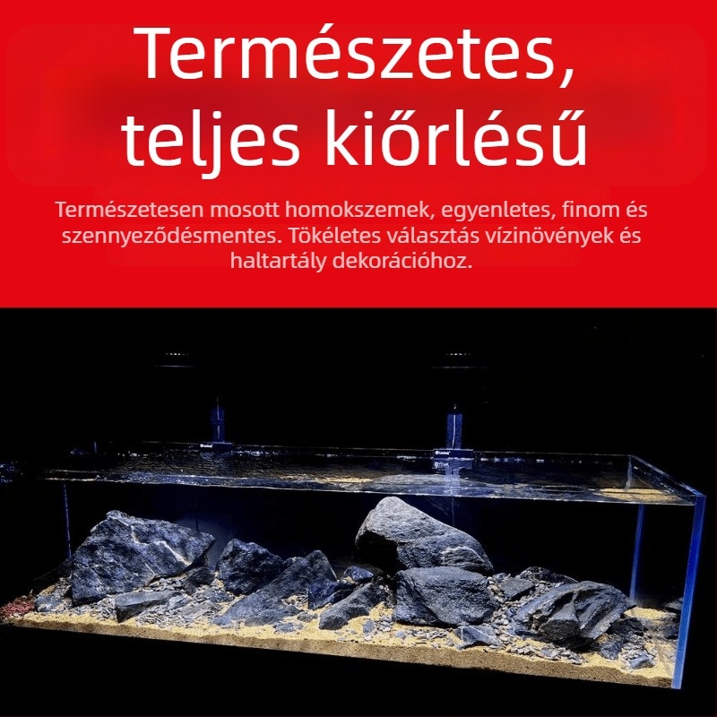 Természetes aranyszínű homok akváriumi tájképezéshez – dekoratív aljzat növényekhez