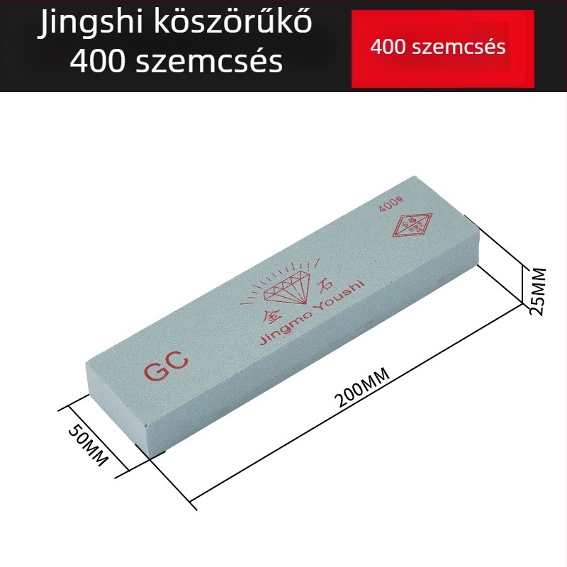 Mill Zöld szilícium-karbid kettős oldalú olajkő, 200 × 50 × 25 mm