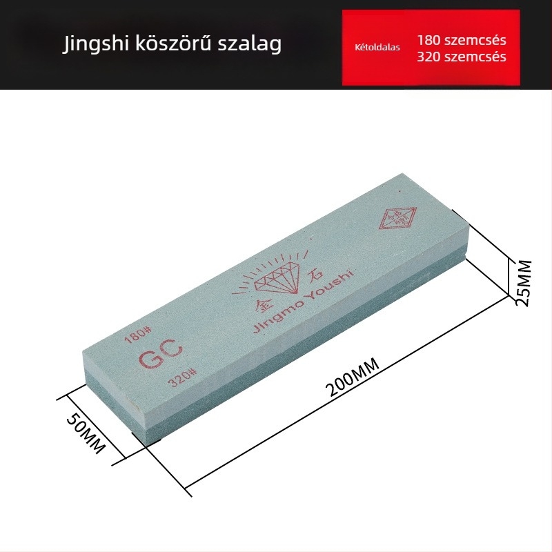 Mill Zöld szilícium-karbid kettős oldalú olajkő, 200 × 50 × 25 mm