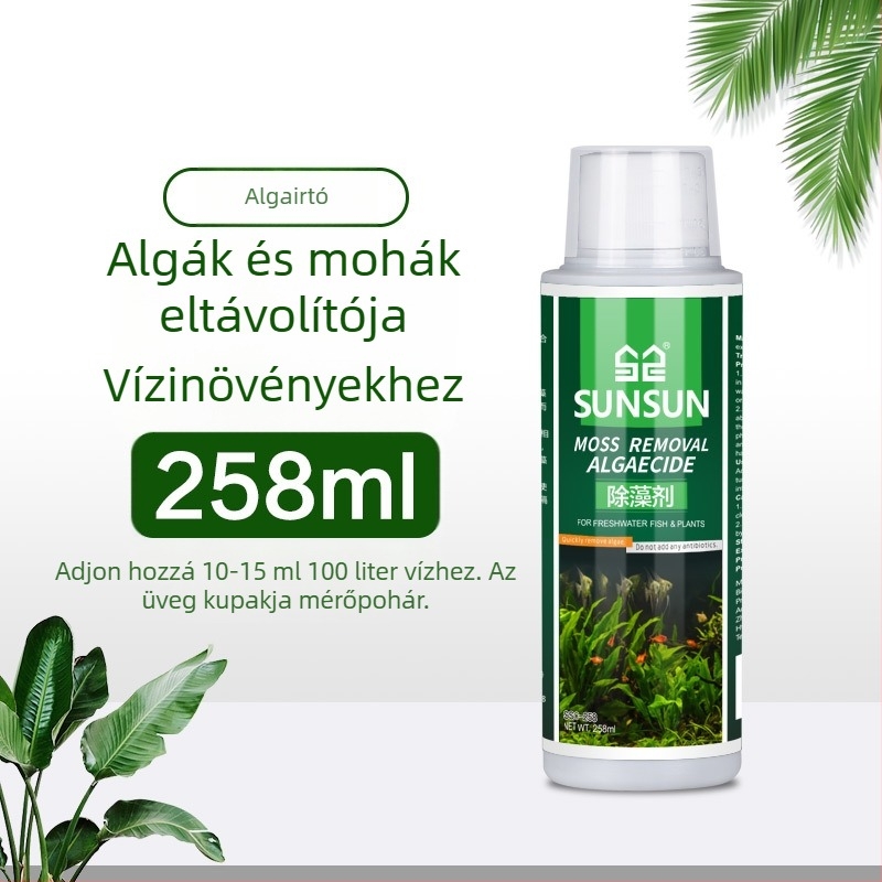 Akváriumi algák és mohák eltávolító – Halak számára biztonságos, eltávolítja a zöld és barna algákat és a fekete fonalas algát