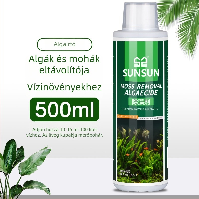 Akváriumi algák és mohák eltávolító – Halak számára biztonságos, eltávolítja a zöld és barna algákat és a fekete fonalas algát
