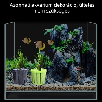 Akvaris hidroponikus növénykosár, iszapos alj stabilizátor, díszítő vízi növények tájépítéshez