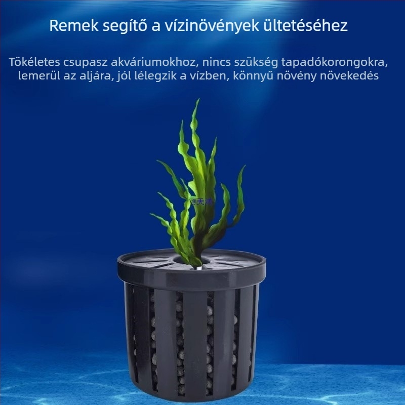 Akvaris hidroponikus növénykosár, iszapos alj stabilizátor, díszítő vízi növények tájépítéshez