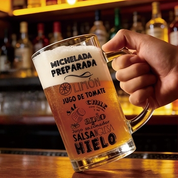 Testreszabható egyenes testű üveg söröskorsó dekál matricával, 480 ml/500 ml/17 oz, környezetbarát