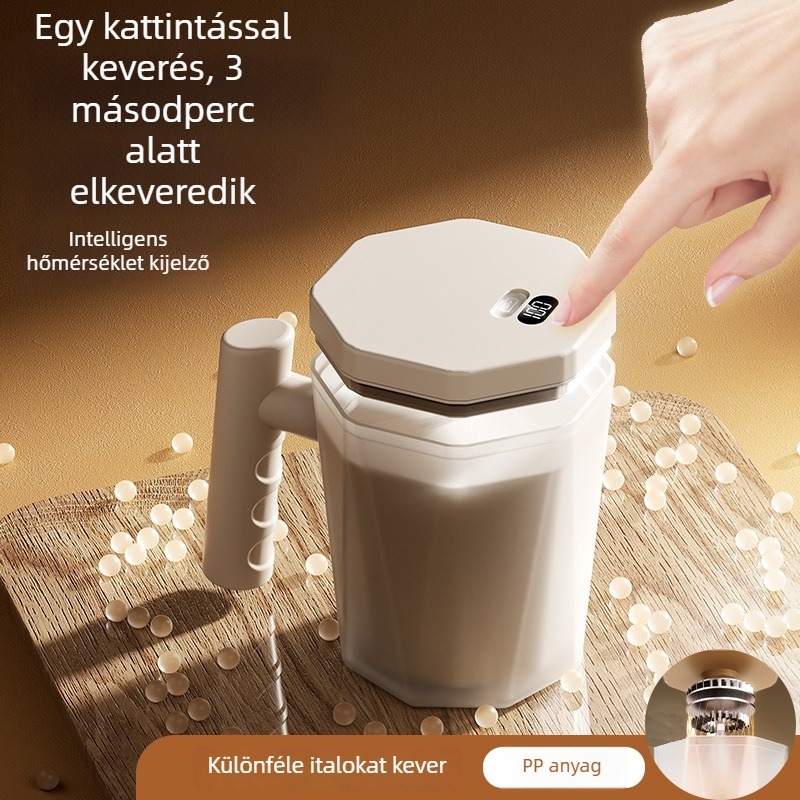 Elektromos automata keverő pohár egy érintéssel, kávéhoz és tejporhoz, élelmiszer-minőségű anyag, fitness shaker