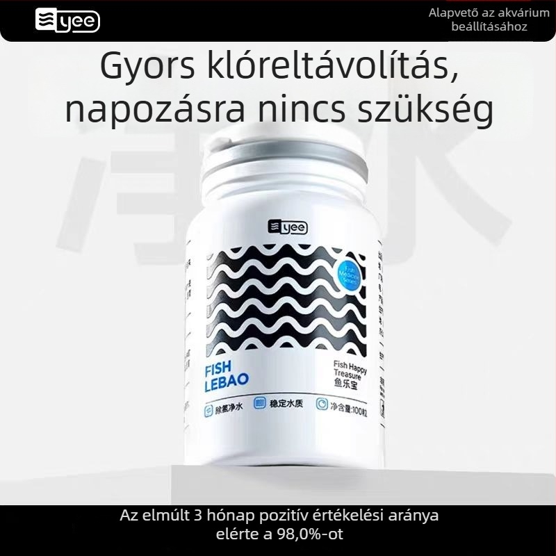 yee Yulebao nitrifikáló baktériumok akváriumhoz – klórmentesítő tabletták, víz stabilizálása, gyors ciklus