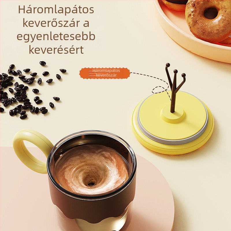 Elektromos automata shaker pohár egy gombnyomásos keveréssel kávéhoz és tejporhoz, élelmiszer-minőségű anyag, ajándék a fitneszhez