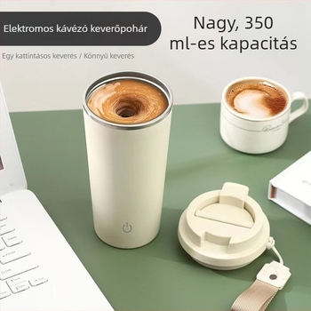Rozsdamentes acél keverőpohár, elektromos, teljesen automata, okos kávé-milkshake shaker, hordozható