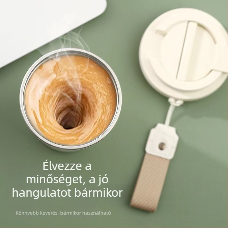 Rozsdamentes acél keverőpohár, elektromos, teljesen automata, okos kávé-milkshake shaker, hordozható