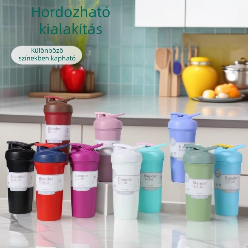304 rozsdamentes acél termosz pohár, shaker pohár, autóhoz illő, kültéri hordozható, 9 színben