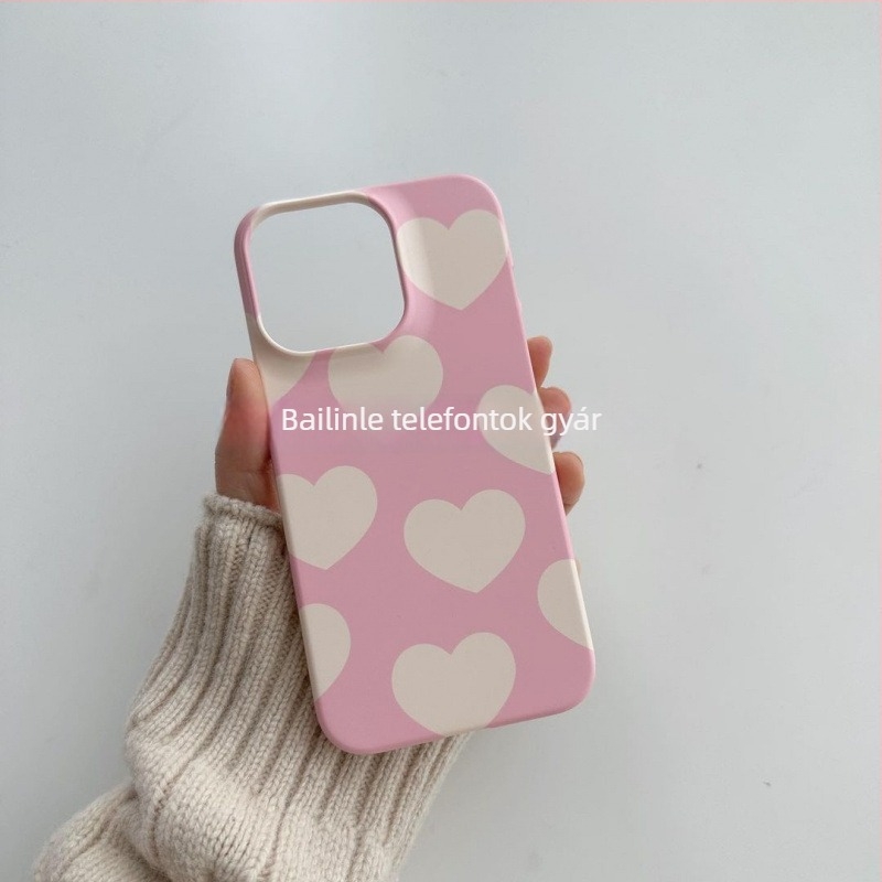 Rózsaszín lányos kollekció védőtok iPhone 15 Pro Max és iPhone 14 Pro – ütésálló, Insta-stílus