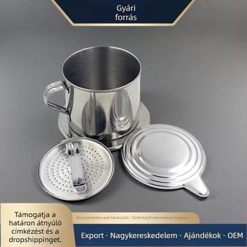 Rozsdamentes acél pour-over kávé dripper