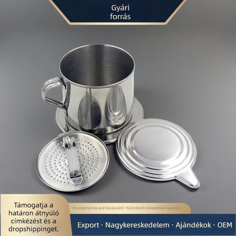 Rozsdamentes acél pour-over kávé dripper