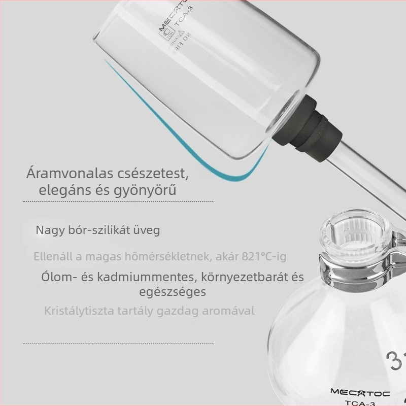 MECATOC szifonos kávéfőző, üvegből, kézi otthoni készítésű kávéhoz