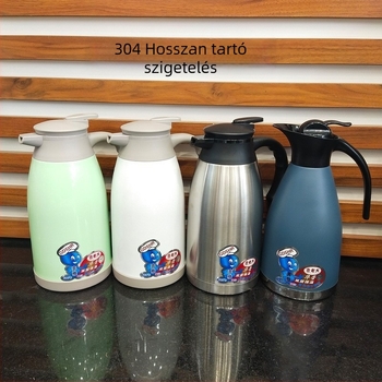 2L rozsdamentes acél vákuum-szigetelt kanna, 24 órás hőtartás, otthoni használatra