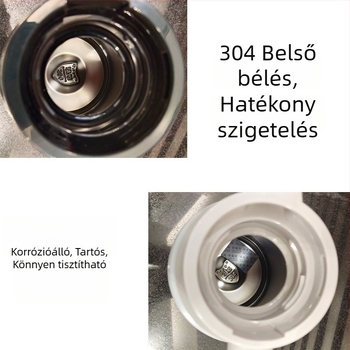 2L rozsdamentes acél vákuum-szigetelt kanna, 24 órás hőtartás, otthoni használatra