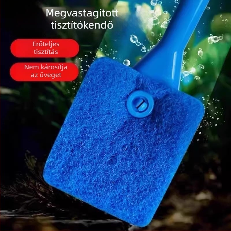 Hosszú nyeletű tisztítóecset üveg belső felületeinek tisztításához és akváriumi algák eltávolításához