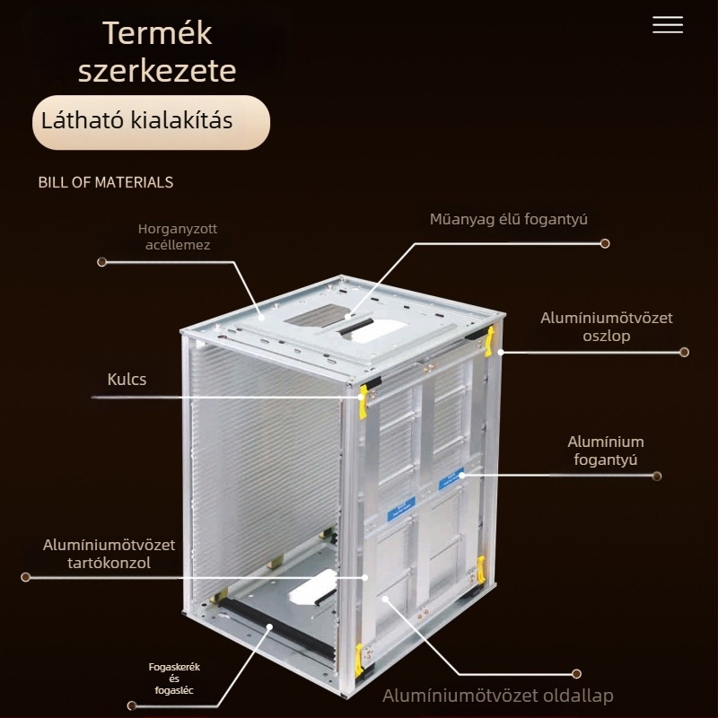 Antisztatikus alumíniumötvözetből készült PCB lemezekhez tartó, állítható csattal és SMT töltő-kirakó keret