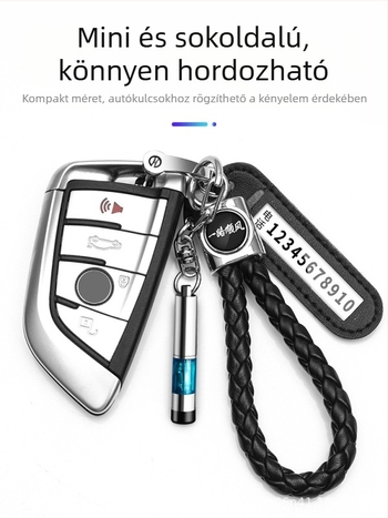 Autóhoz tervezett hordozható antistatizáló toll kulcstartóval – téli használatra