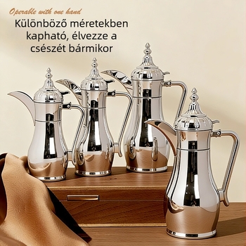 500/700 ml rozsdamentes acél, Közel-Keleti kávés edény és teáskanna, palota-stílus, arany szín, otthoni használatra