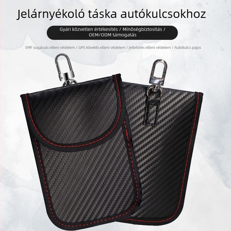 Faraday árnyékoló táska autókulcsok és bankkártyák számára – RFID védelem, jelvédő táska