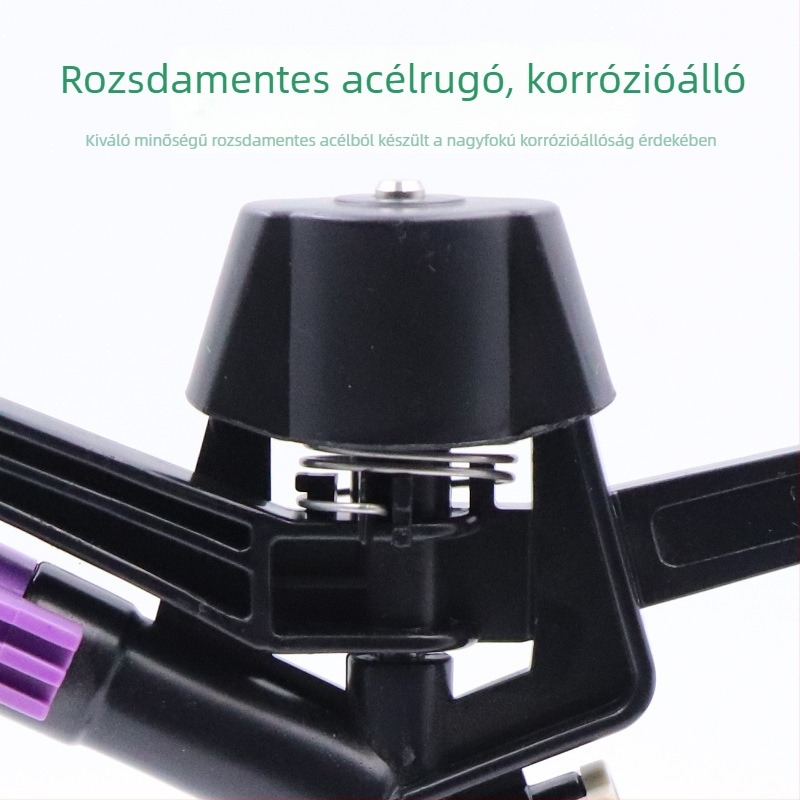 360°-os forgó kerti öntözőkar, gyepöntöző, 4-sugárú fúvóka, állítható kettős sugár