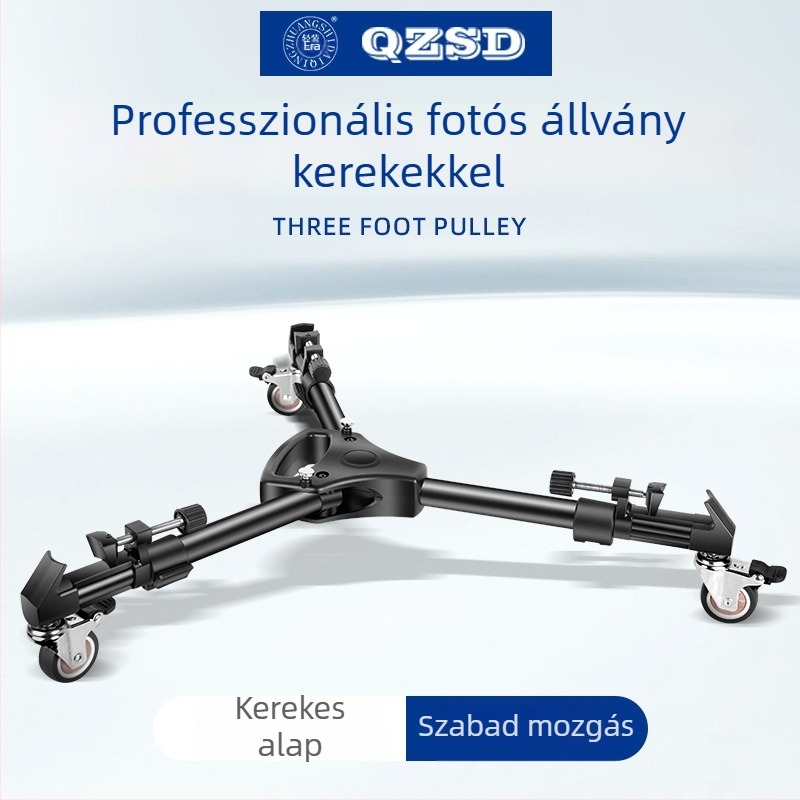 Könnyű hordozható állvány hidraulikusan csillapított pan-tilt fejjel DV és DSLR kamerákhoz, univerzális felszerelés