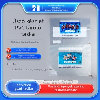Utazási tároló táska fehérnemű és ruházat számára, EVA/PVC, átlátszó vagy matt felület, Velcro-zár, testreszabható