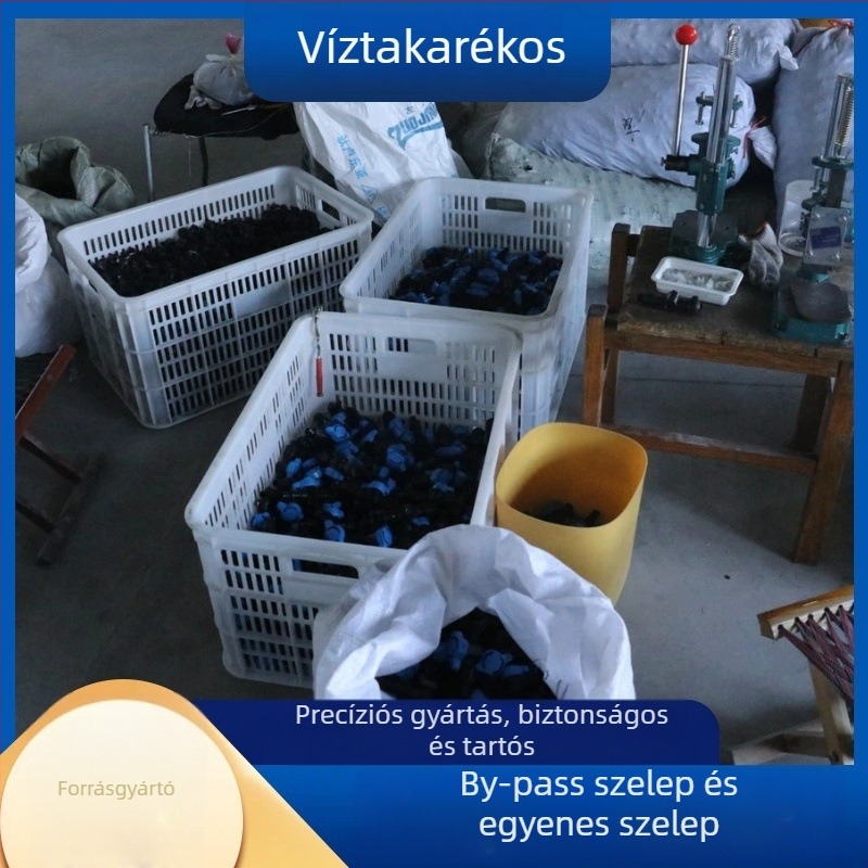 Bypass szelep üvegházi víztakarékos öntözéséhez, puha tömlő csatlakozással és rögzítő anyával