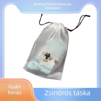 Rajzolt medve mintás húzózsinóros tárolótáska ruhákhoz, zoknikhoz, fehérneműkhöz és törölközőkhöz
