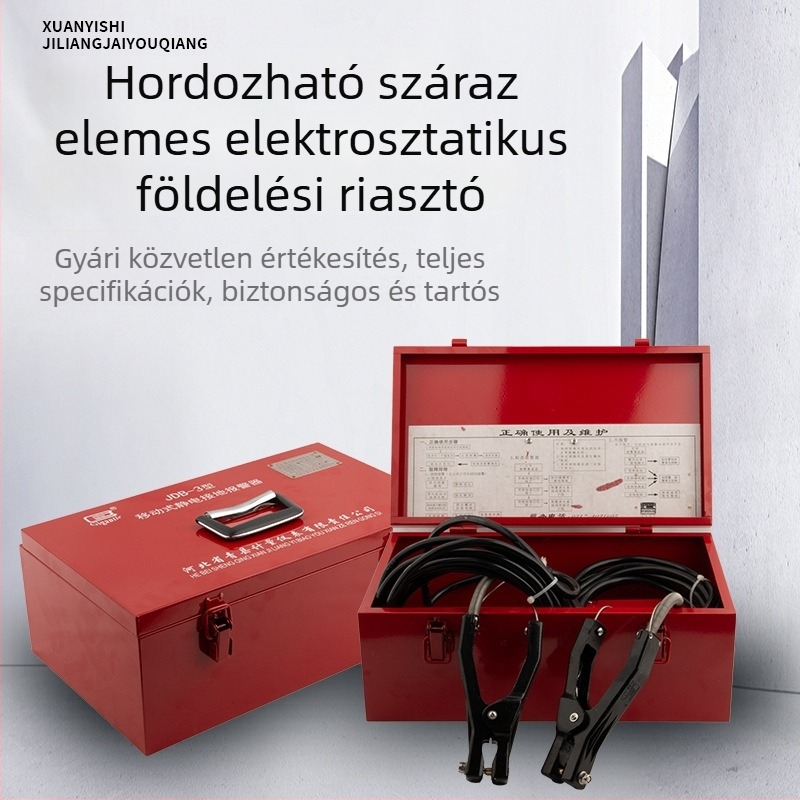 Robbanásbiztos elektrosztatikus földelési riasztó, mobil földelő készülék üzemanyagállomásokhoz