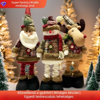 Személyre szabott karácsonyi teleszkópos figurák: Mikulás, Hóember, Rénszarvas